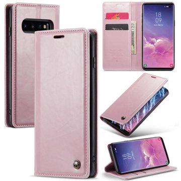 CaseMe Samsung Galaxy S10 Wallet Kickstand Magnetic Case Pink