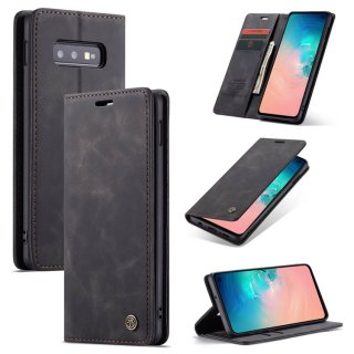 CaseMe Samsung Galaxy S10e Wallet Magnetic Flip Case Black