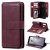 Samsung Galaxy A40 Multi-function 10 Card Slots Wallet Case Claret