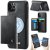 CaseMe iPhone 12 Pro Max 2-in-1 Detachable Magnetic Wallet Case with RFID Blocking, Card Holder & MagSafe Compatible - Black