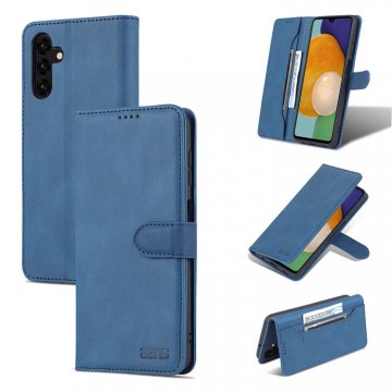 AZNS Samsung Galaxy A13 5G Wallet Kickstand Magnetic Case Blue
