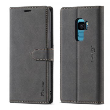 Forwenw Samsung Galaxy S9 Plus Wallet Magnetic Kickstand Case Black
