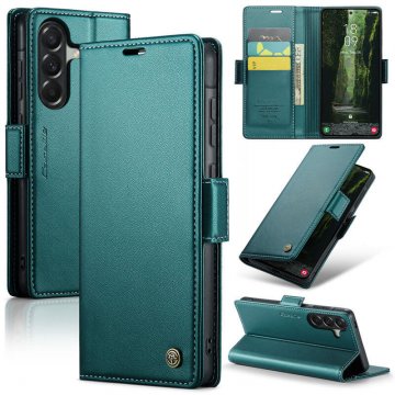 CaseMe Samsung Galaxy A57 Wallet RFID Blocking Magnetic Buckle Case Green