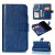 Samsung Galaxy S8 Plus Wallet 9 Card Slots Stand Case Blue