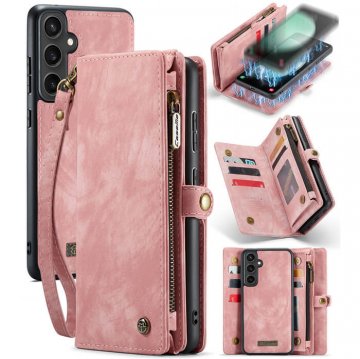 CaseMe Samsung Galaxy S23 FE Wallet Case with Wrist Strap Pink