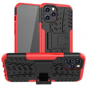 iPhone 12/12 Pro Hybrid Rugged PC + TPU Kickstand Case Red
