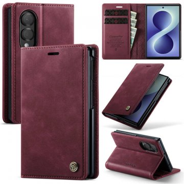 CaseMe Samsung Galaxy Z Fold8 Magnetic Wallet Case with RFID Blocking Red