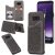 Samsung Galaxy S8 Plus Embossed Wallet Magnetic Stand Case Gray