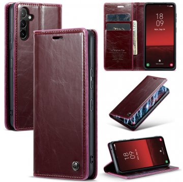 CaseMe Samsung Galaxy A54 5G Luxury Wallet Magnetic Case Red