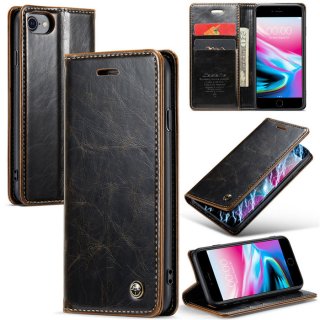 CaseMe iPhone 7/8/SE 2020/SE 2022 Wallet Kickstand Magnetic Case Coffee