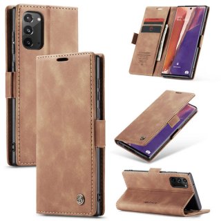 CaseMe Samsung Galaxy Note 20 Wallet Magnetic Flip Case Brown