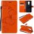 Motorola Moto G9 Play Embossed Butterfly Wallet Magnetic Stand Case Orange