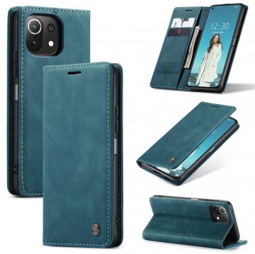 CaseMe Xiaomi Mi 11 Lite Wallet Kickstand Magnetic Flip Case Blue