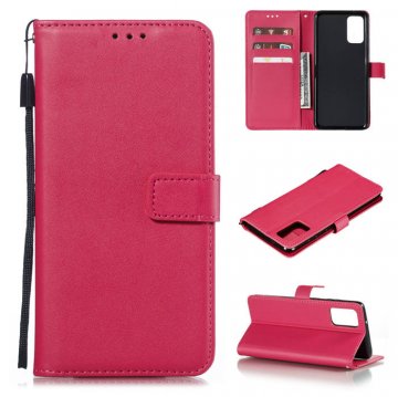 Samsung Galaxy S20 Plus Wallet Kickstand Magnetic PU Leather Case Rose