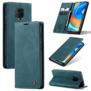 CaseMe Xiaomi Redmi Note 9S Wallet Kickstand Magnetic Case Blue