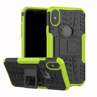 Hybrid Rugged iPhone XS/X Kickstand Shockproof Case Green