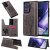 Samsung Galaxy Note 20 Ultra Embossed Tree Cat Magnetic Clasp Wallet Stand Case Gray