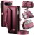 CaseMe Google Pixel 11 Pro XL RFID Wallet Case with Crossbody Strap, Zipper Pocket & Wireless Charging Red