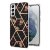 Samsung Galaxy S21 Flower Pattern Marble Electroplating TPU Case Black