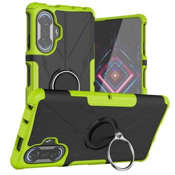 Xiaomi Redmi K40 Gaming Hybrid Rugged Ring Kickstand Case Green