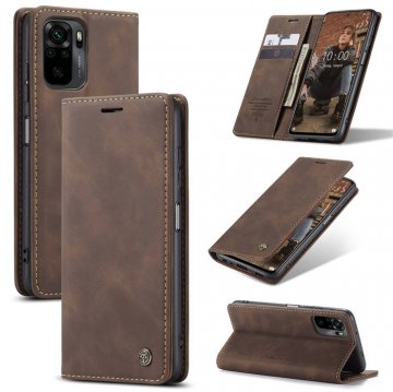 CaseMe Xiaomi Redmi Note 10 4G/Note 10S Wallet Stand Case Coffee