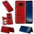 Samsung Galaxy S8 Plus Bee and Cat Card Slots Stand Cover Red