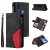 Moto E7 Power Zipper Wallet Magnetic Stand Case Black