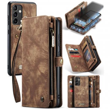 CaseMe Samsung Galaxy A54 5G Wallet Case with Wrist Strap Coffee