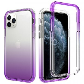 iPhone 11 Pro Shockproof Clear Gradient Cover Purple
