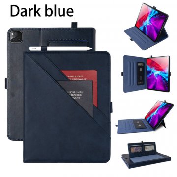 iPad Pro 12.9 inch 2020 Tablet Wallet Leather Stand Case Cover Blue