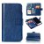 Samsung Galaxy S7 Edge Wallet 9 Card Slots Stand Case Blue