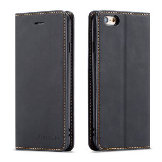 Forwenw iPhone 6 Plus/6s Plus Wallet Kickstand Magnetic Case Black