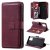 Samsung Galaxy A91/S10 Lite Multi-function 10 Card Slots Wallet Case Claret