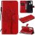 Motorola One Fusion Embossed Tree Cat Butterfly Wallet Stand Case Red