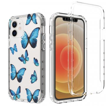 iPhone 11 Clear Bumper TPU Blue Butterfly Case