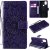 OnePlus Nord N10 5G Embossed Sunflower Wallet Magnetic Stand Case Purple