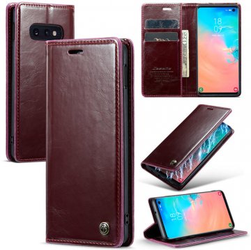 CaseMe Samsung Galaxy S10e Wallet Kickstand Magnetic Case Red