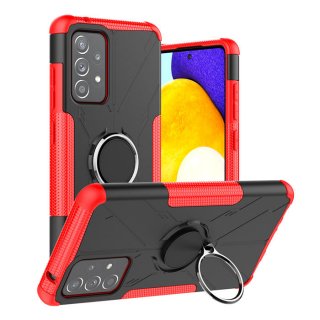 Samsung Galaxy A52 Hybrid Rugged Ring Kickstand Case Red