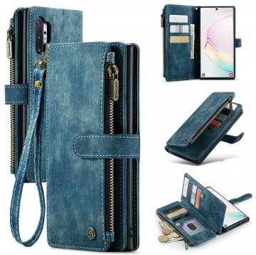 CaseMe Samsung Galaxy Note 10 Plus Wallet Kickstand Case Blue