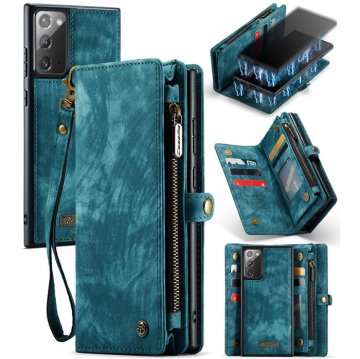 CaseMe Samsung Galaxy Note 20 Wallet Case with Wrist Strap Blue