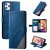 iPhone 11 Pro Max Wallet Splicing Kickstand Leather Case Blue