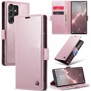 CaseMe Samsung Galaxy S23 Ultra Wallet Magnetic Case Pink