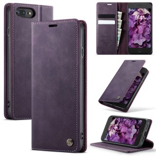 CaseMe iPhone 7 Plus/8 Plus Magnetic Wallet Case with RFID Blocking Purple