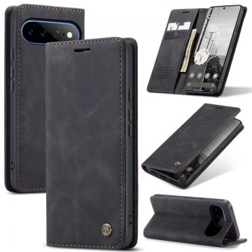 CaseMe Google Pixel 11 Pro XL Suede Leather Wallet Case Black