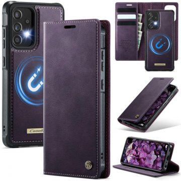 CaseMe Samsung Galaxy A52 2-in-1 Magnetic Wallet Case with RFID Blocking Purple