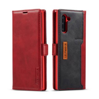 LC.IMEEKE Samsung Galaxy Note 10 Wallet Magnetic Stand Case with Card Slots Red