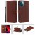 iPhone 13 Mini Wallet Kickstand Magnetic Case Brown