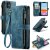CaseMe iPhone 11 Wallet Kickstand Retro Leather Case Blue