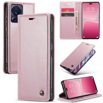CaseMe Xiaomi 13 Lite Luxury Wallet Kickstand Magnetic Flip Case Pink
