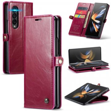 CaseMe Samsung Galaxy Z Fold4 Wallet Kickstand Case Rose